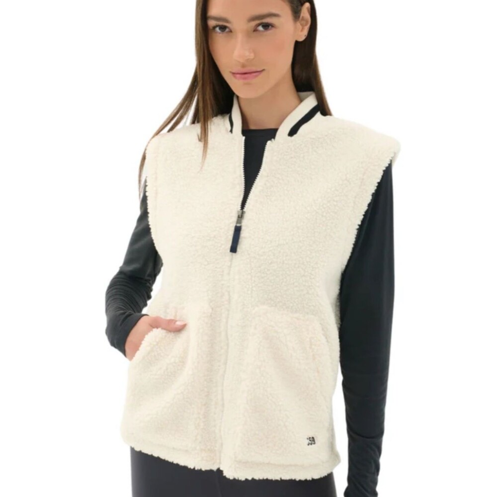 NWT Splits59 Aster Sherpa Vest Creme XL Varsity